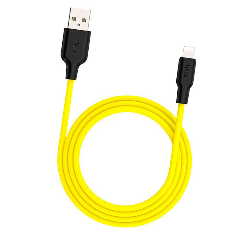 Кабель посилений (зарядка) USB Hoco X21 Silicone для iPhоne /iPad Lightning 1 метр