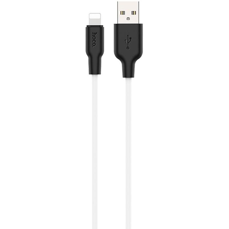 Кабель посилений (зарядка) USB Hoco X21 Silicone для iPhоne /iPad Lightning 1 метр