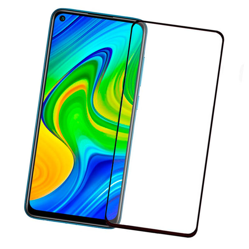 Защитное стекло для Xiaomi Redmi Note 9 / Redmi 10x 3D Glass 9H черный