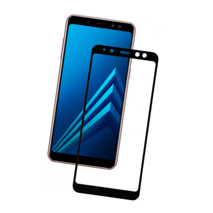 Защитное стекло для Samsung A530 Galaxy A8 2018 5D Glass 9H черный