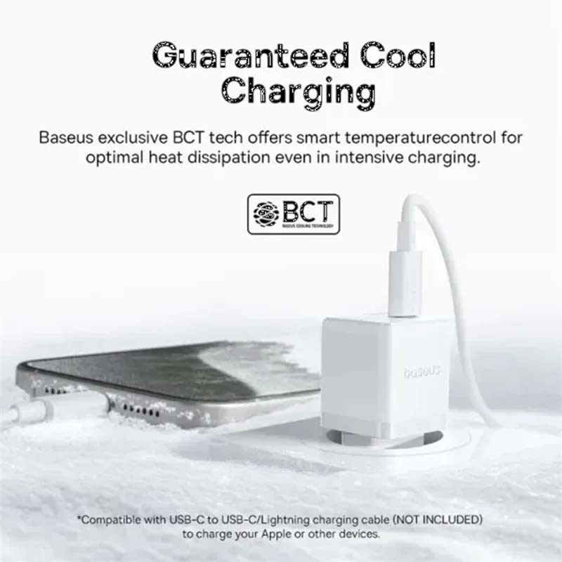 Сетевое зарядное устройство Baseus Palm Type-C + USB (20 Вт) (белый)