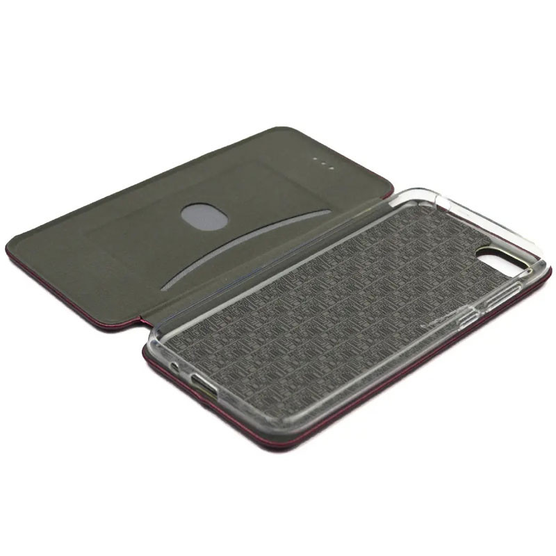 Чехол книжка для Huawei Honor 7a Case Кожаный Бордовый