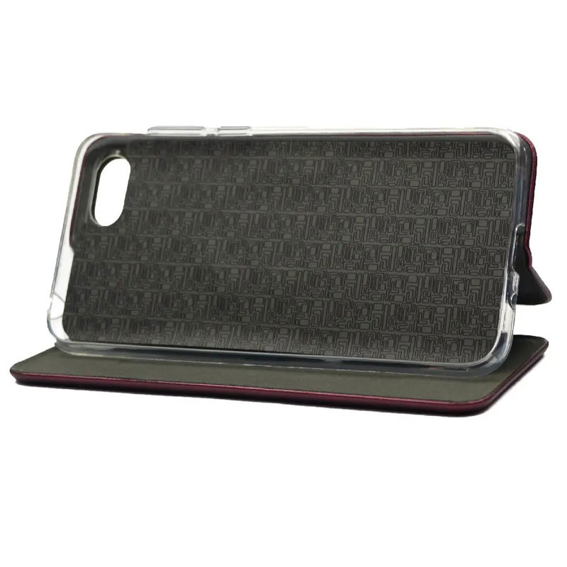 Чехол книжка для Huawei Honor 7a Case Кожаный Бордовый