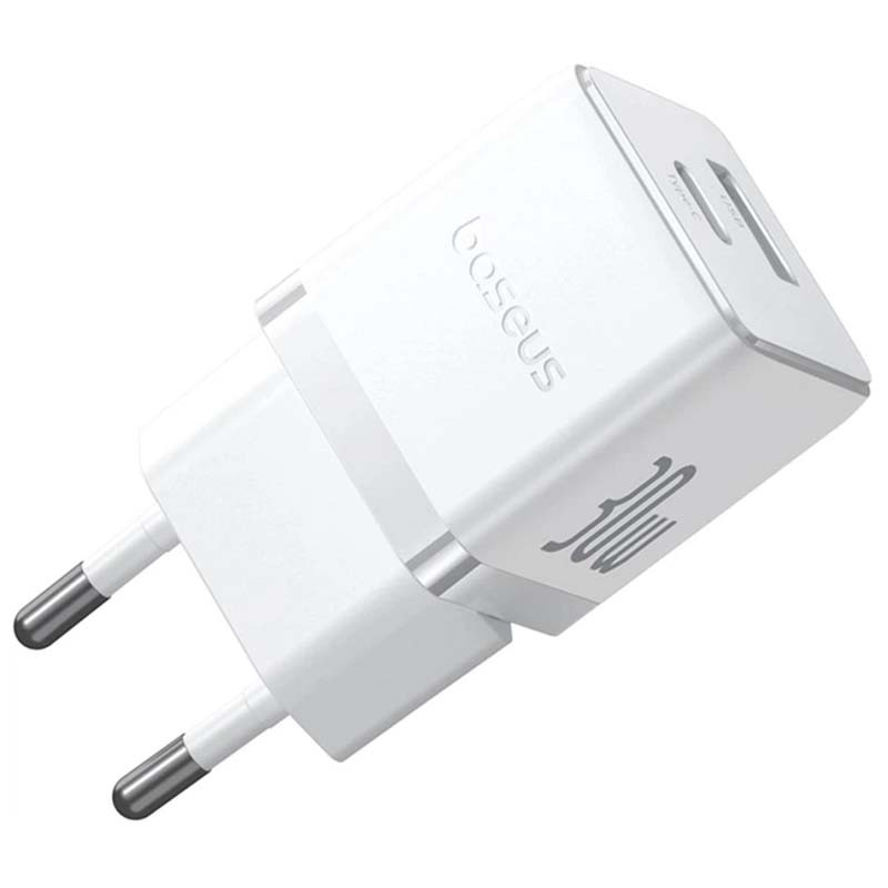 Сетевое зарядное устройство Baseus Palm Type-C + USB (30 Вт) (белый)