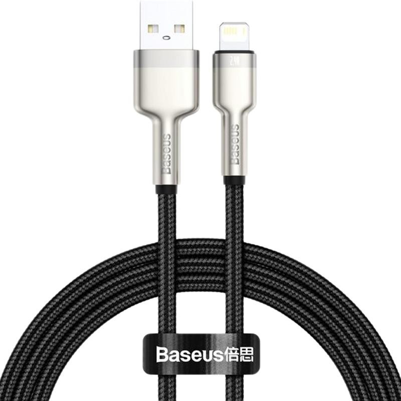 Провід USB Baseus Cafule Metal Lightning 2.4A (CALJK-A01) 1м