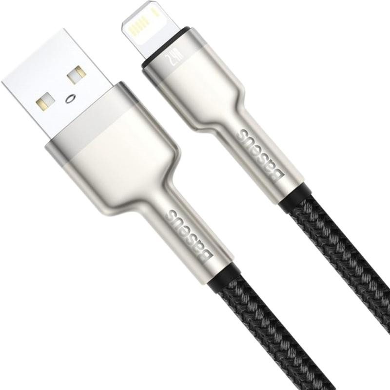 Провід USB Baseus Cafule Metal Lightning 2.4A (CALJK-A01) 1м