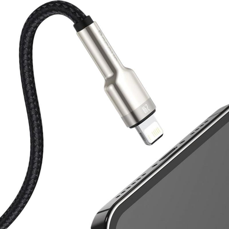 Провід USB Baseus Cafule Metal Lightning 2.4A (CALJK-A01) 1м