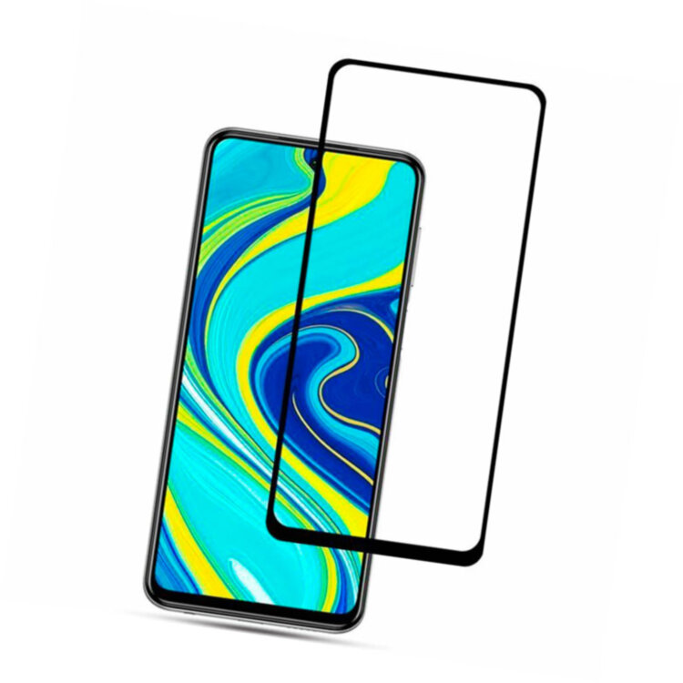 Захисне скло для Xiaomi Redmi Note 9s 3D Glass 9H чорний