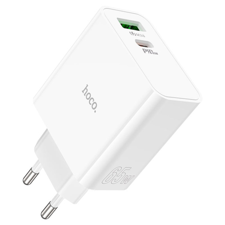 Мережевий зарядний пристрій Hoco C113A Awesome PD65W + QC3.0 EU