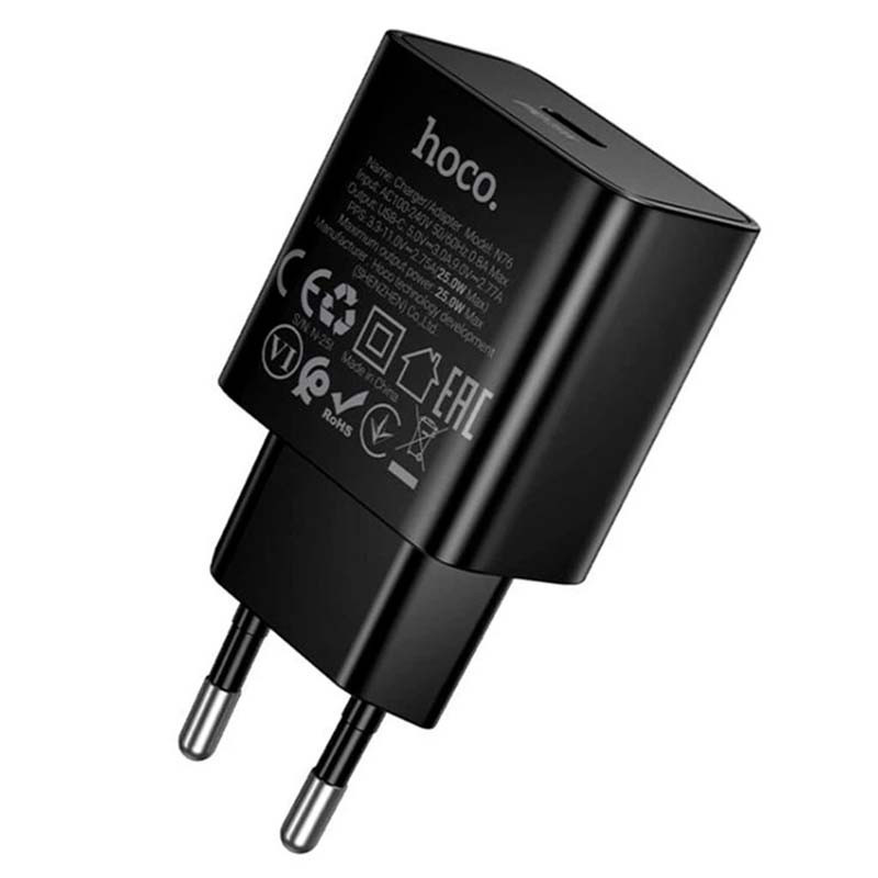 Мережевий зарядний пристрій Hoco N76 Star PD25W (чорний)