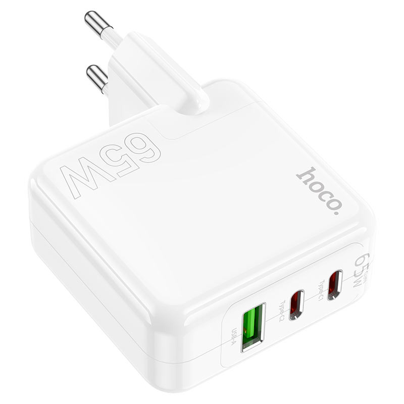Мережевий зарядний пристрій Hoco C115A Header PD65W + QC3.0 EU
