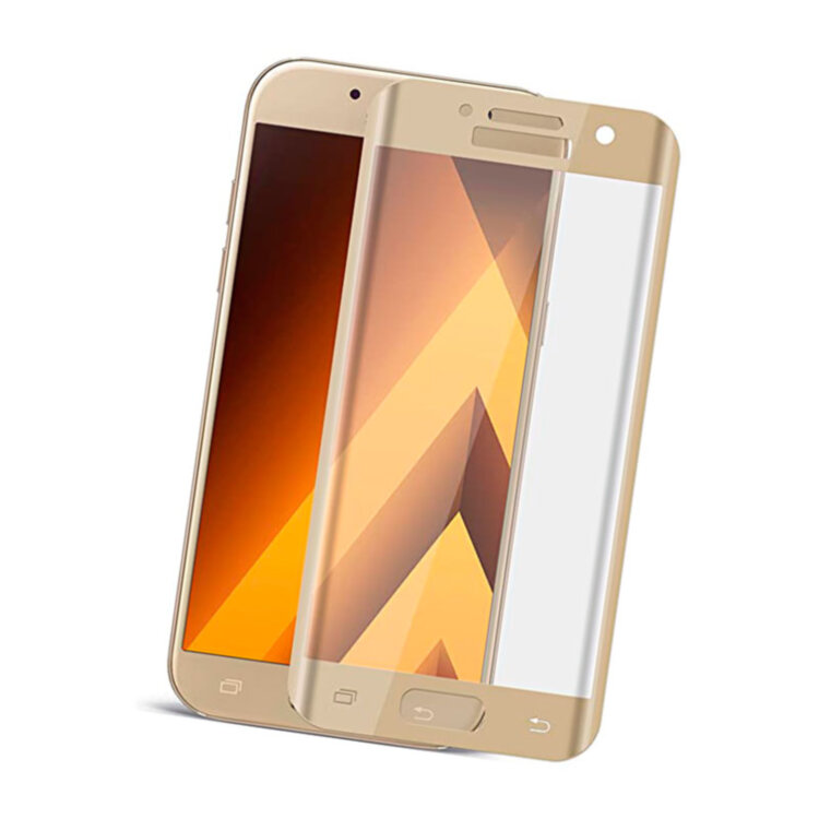 Защитное стекло для Samsung Galaxy A520 (A5-2017) 3D Золотой