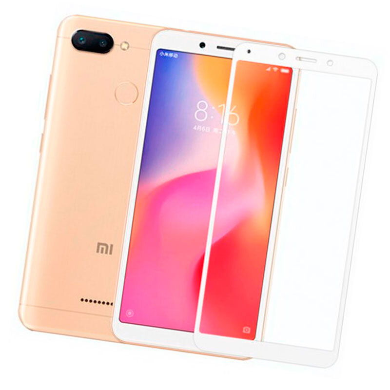 Защитное стекло для Xiaomi Redmi 6 3D Glass 9H белый