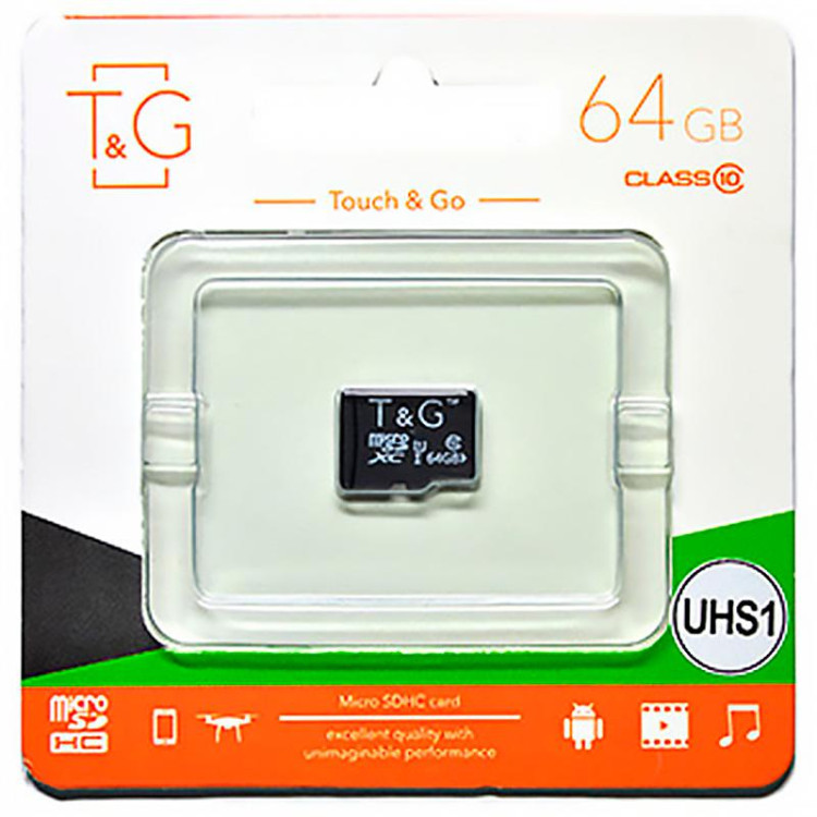 Карта пам'яті microSDXC 64Gb T&G (UHS-1) (Class 10)