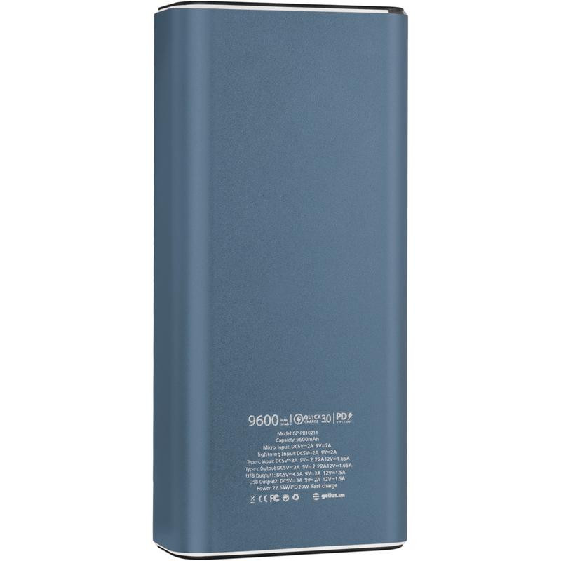 Внешний аккумулятор Gelius Pro CoolMini 2 PD GP-PB10-211 9600mAh (12 мес)