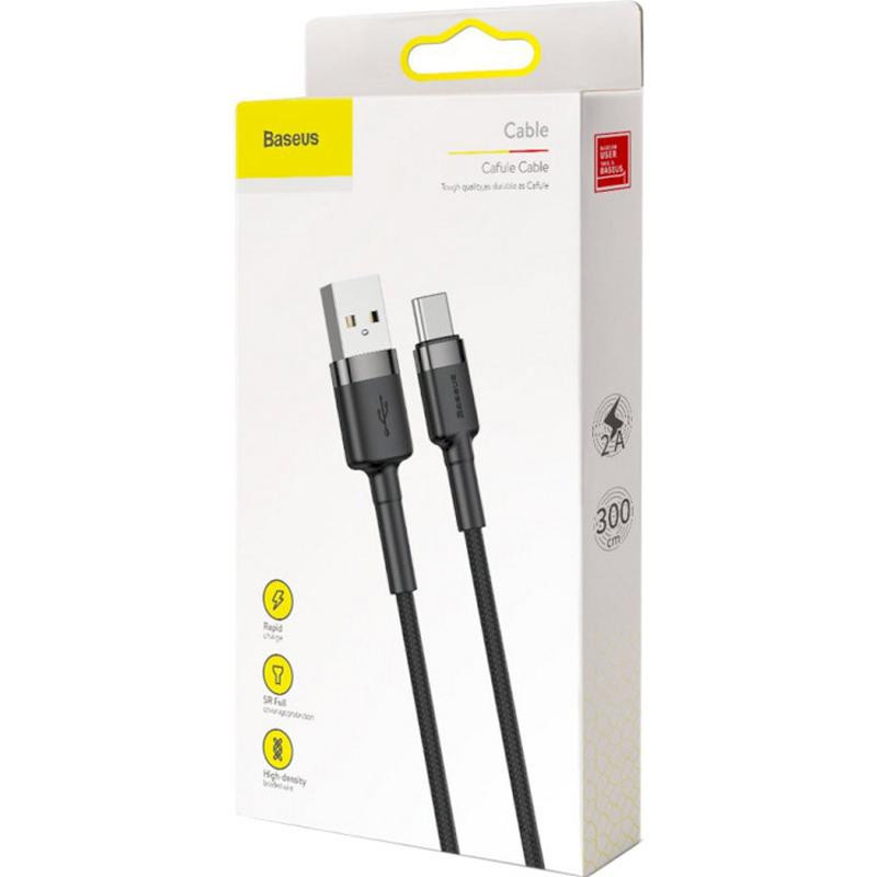 Кабель USB Baseus Cafule Type-C (CATKLF-UG1) 3м