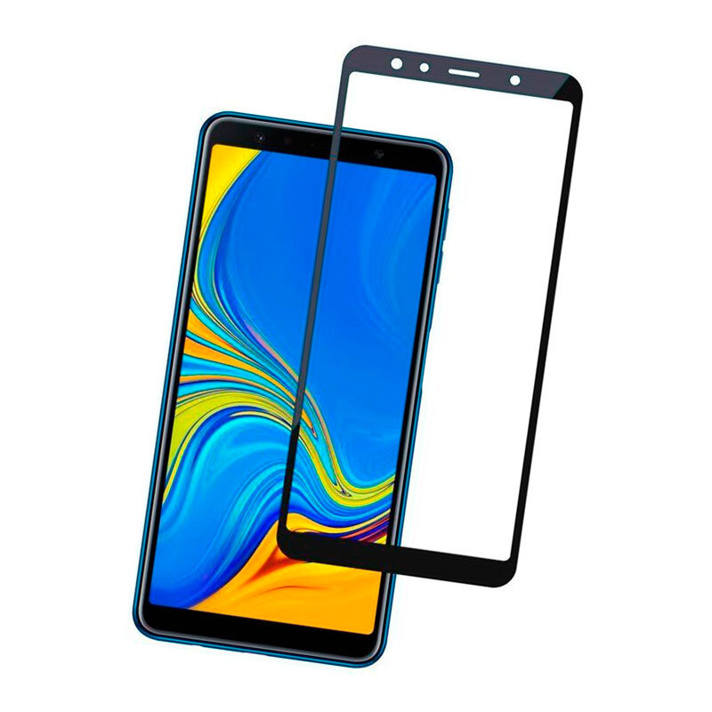Защитное стекло для Samsung A750 Galaxy A7 2018 5D Glass 9H черный