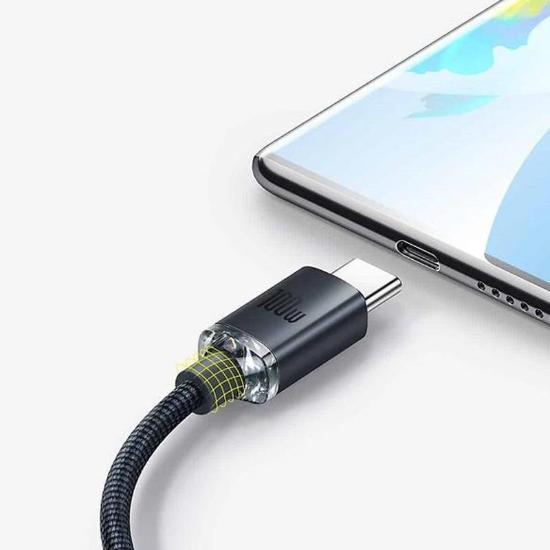 Кабель Baseus Crystal Shine USB Type-C 100W (CAJY000401) 1.2 м 