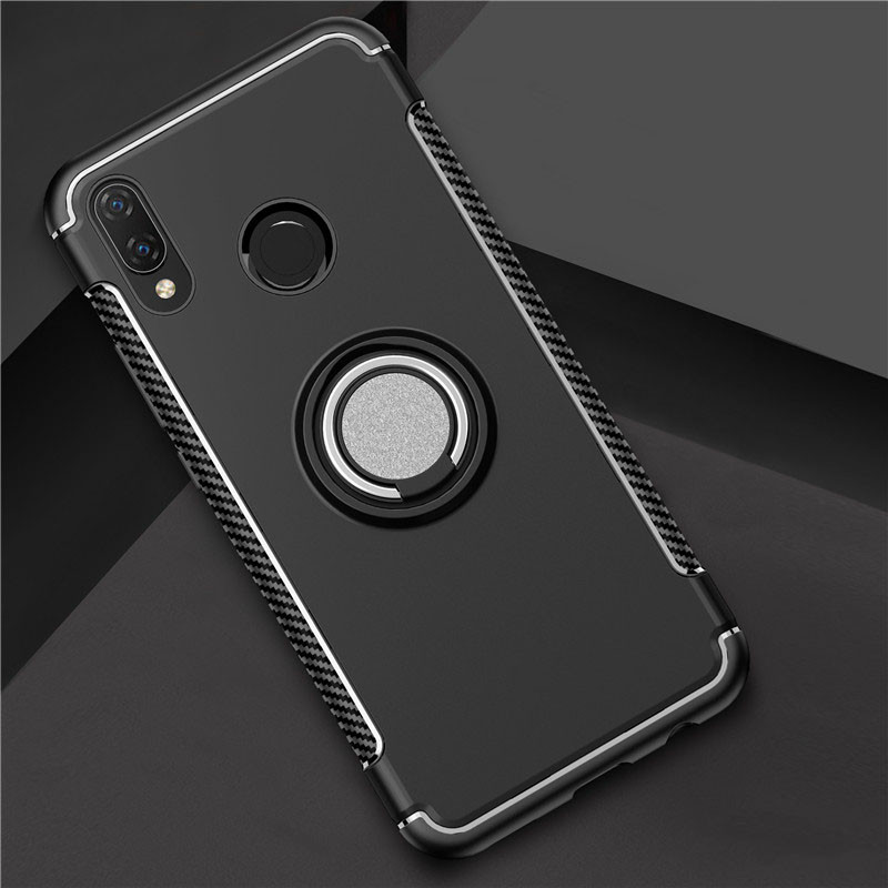 Чохол для Huawei P Smart Plus / Nova 3i з підставкою Ring Чорний