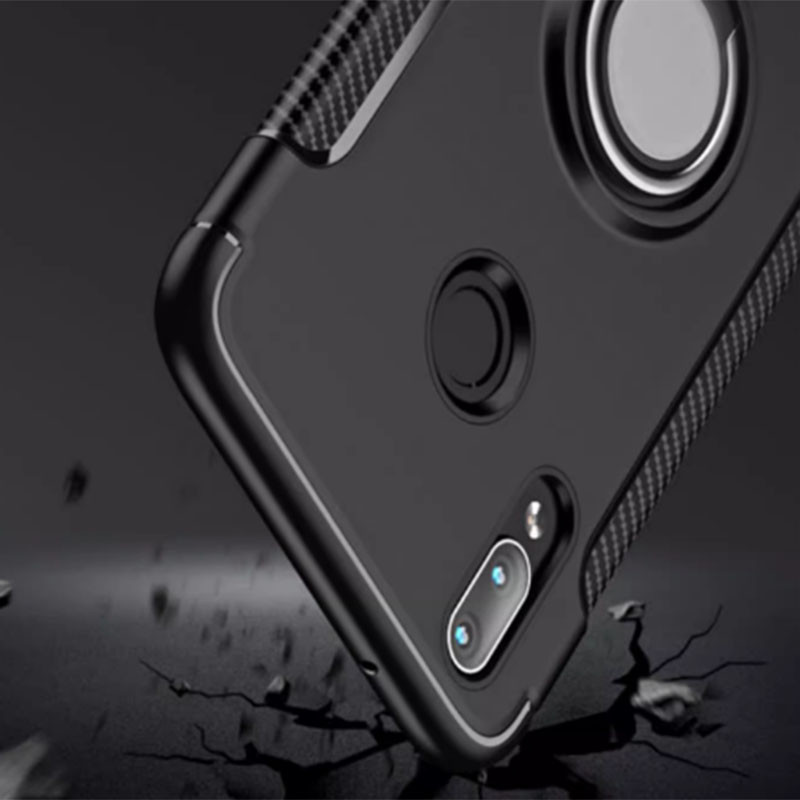 Чохол для Huawei P Smart Plus / Nova 3i з підставкою Ring Чорний