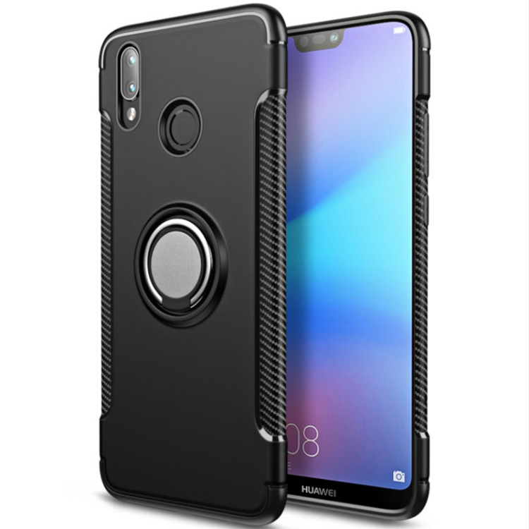 Чохол для Huawei P Smart Plus / Nova 3i з підставкою Ring Чорний