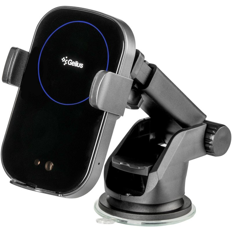 Комбинированный автомобильный держатель с беспроводной зарядкой Gelius Wally 3 Automatic WC-002 15W