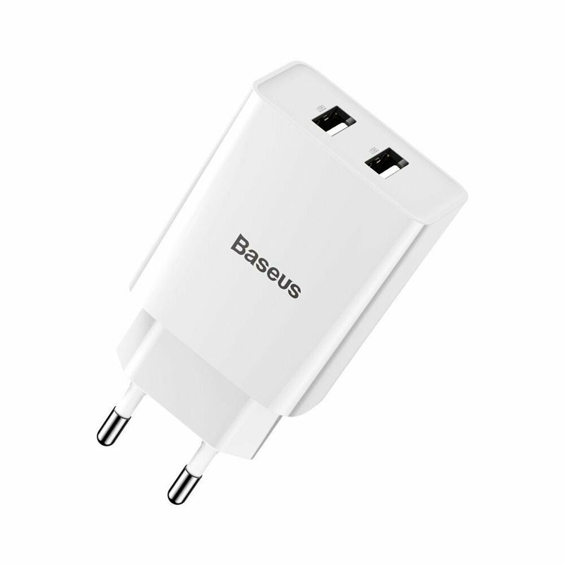 Сетевой зарядный блок питания 2USB Baseus Speed Mini (2.1A) 10,5 Вт