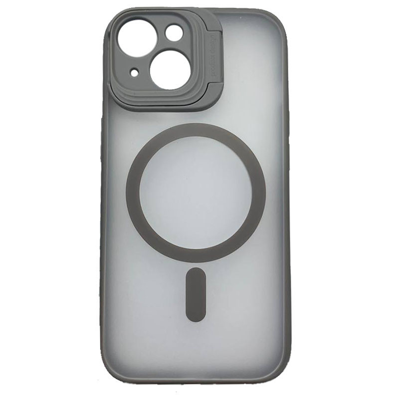 Чехол для iPhone 15 Stand Camera with MagSafe (серый)