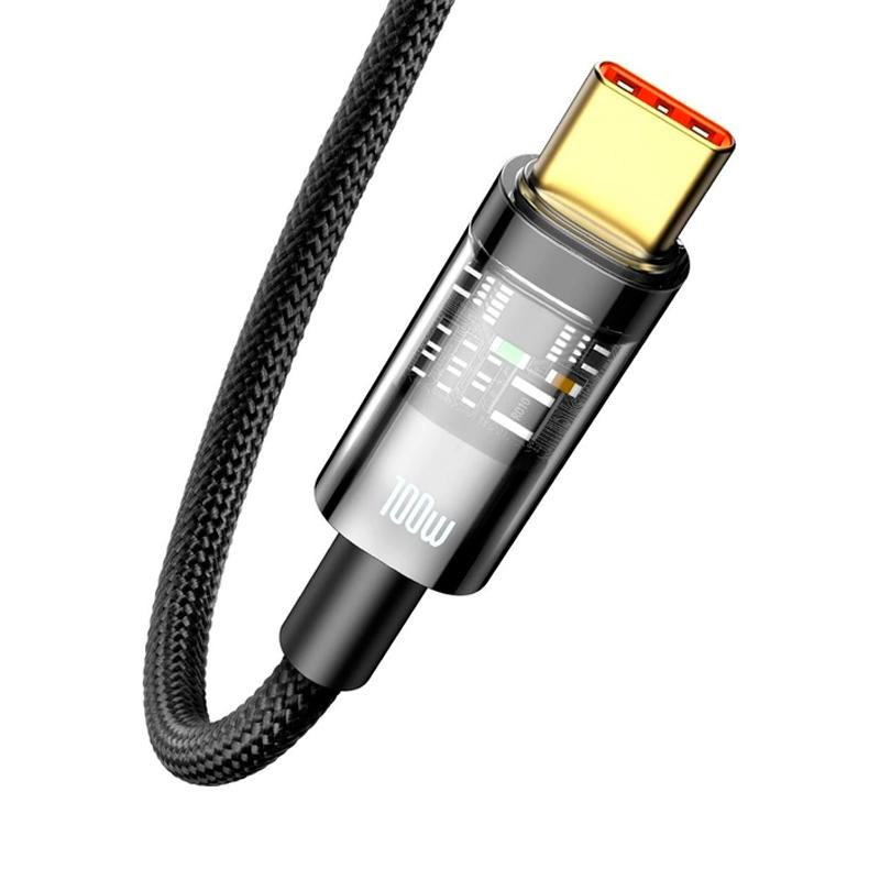 Провід Baseus Explorer Series Auto Power-Off USB Type-C 100 Ват (CATS000201) 1м