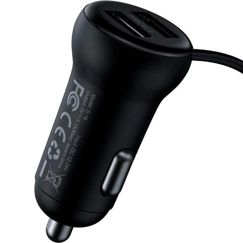 FM-модулятор Baseus T-Typed S16 Bluetooth MP3/Charger (CCTM-E01)