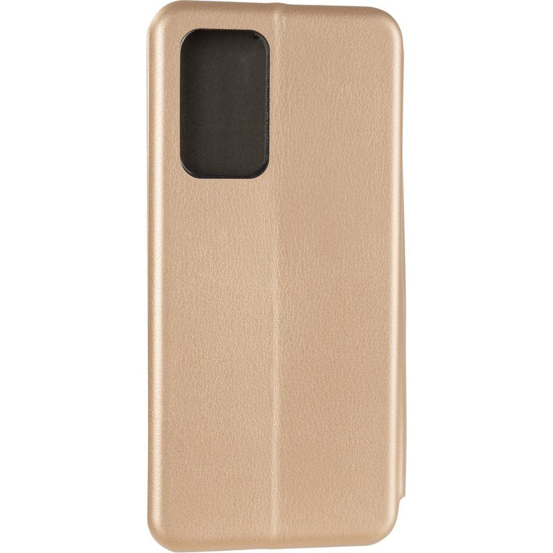 Чехол книжка для Samsung A336 Galaxy A33 Slim Case Кожаный Золотой
