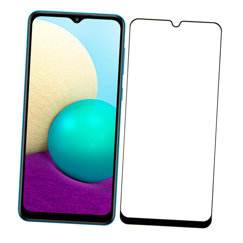 Защитное стекло для Samsung A022 Galaxy A02 3D Черный