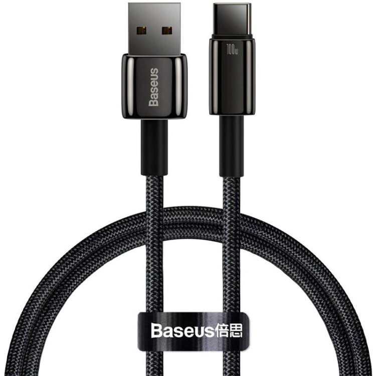 Провід Baseus Tungsten USB Type-C 100 Ватт (CAWJ000101) 1m