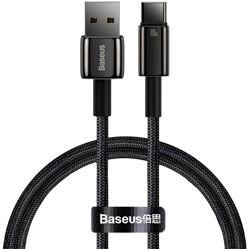 Провід Baseus Tungsten USB Type-C 100 Ватт (CAWJ000101) 1m
