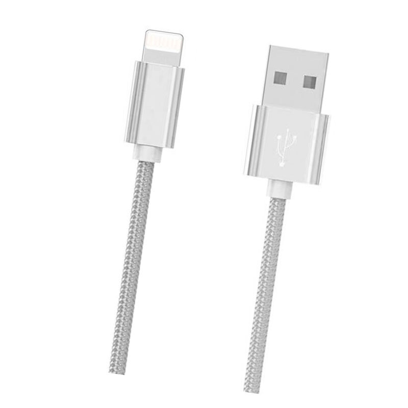 Кабель тканинний USB для iPhone/iPad Lightning Hoco X2 Knitted 2 метри сірий