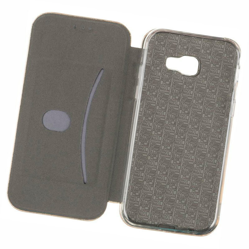 Чохол книжка для Samsung A520 Galaxy (A5-2017) Case Шкіряний Золотий