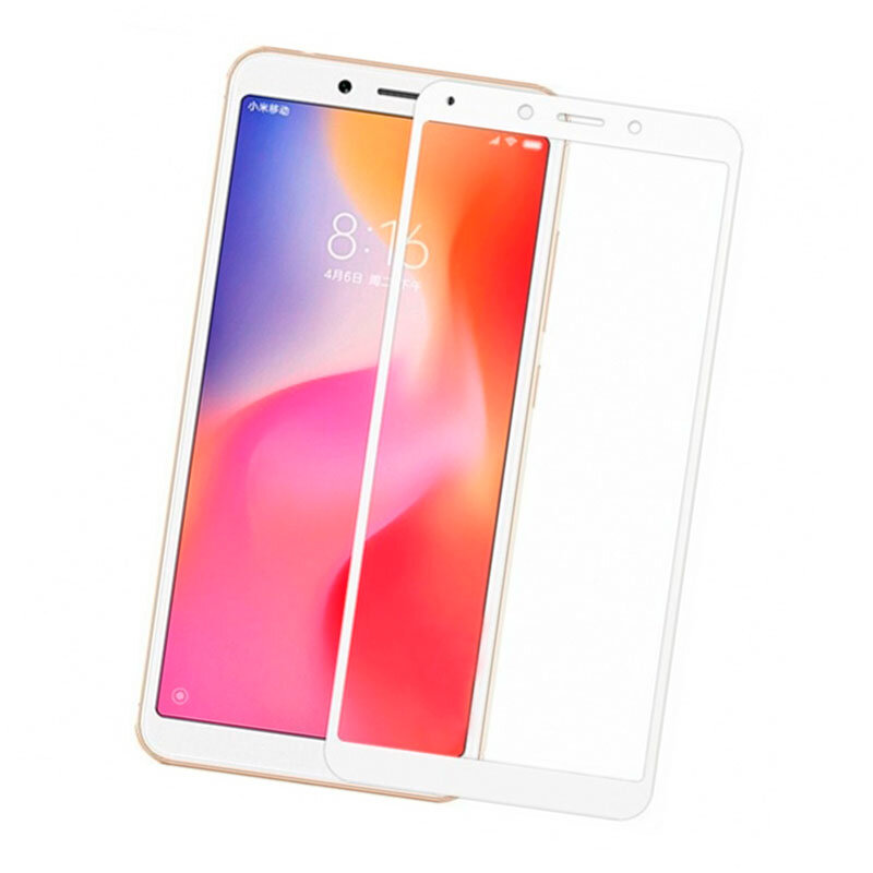 Захисне скло для Xiaomi Redmi 6 Full Screen Білий
