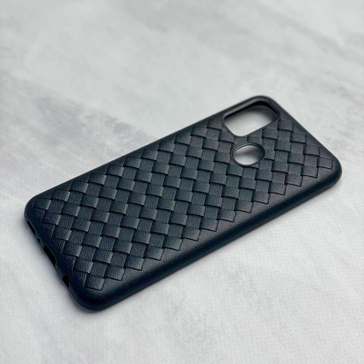 Чохол бампер для Samsung M30S / M21 Galaxy M307 / M215 Плетений Шкіряний