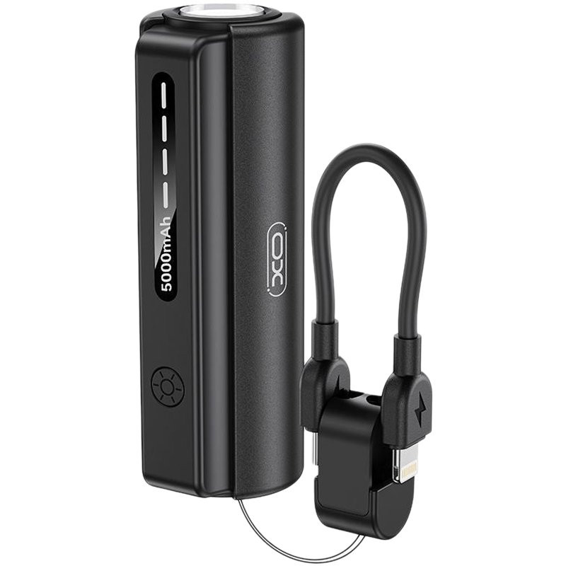 Портативный аккумулятор XO PR281 5000 мАч для iPhone с фонариком