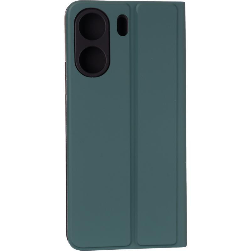 Чехол-книжка для Xiaomi Redmi 13C Smooth Case Темно-зеленая